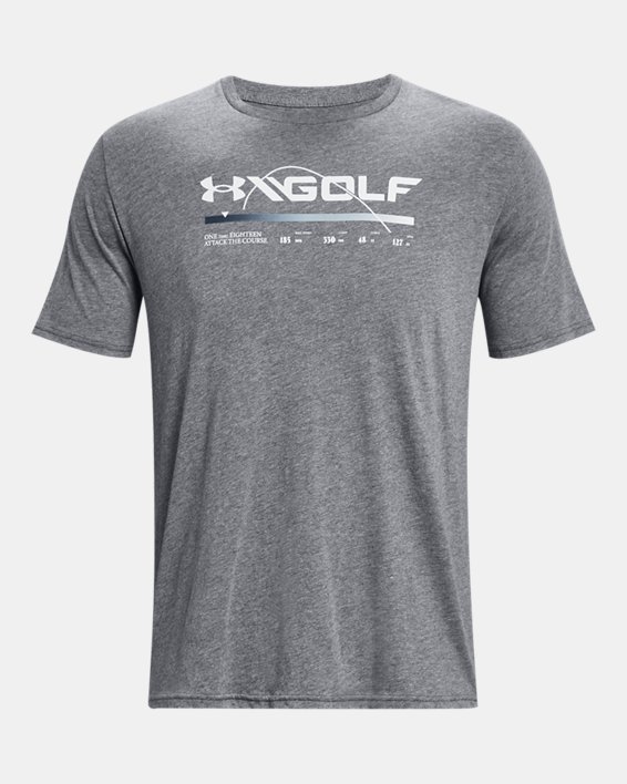 Men's UA Golf Power Swing Short Sleeve in Gray image number 4